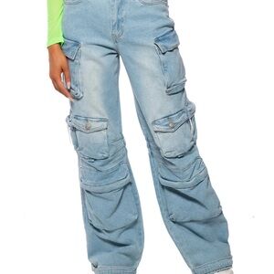AKIRA supper baggy Women's Cargo Jeans